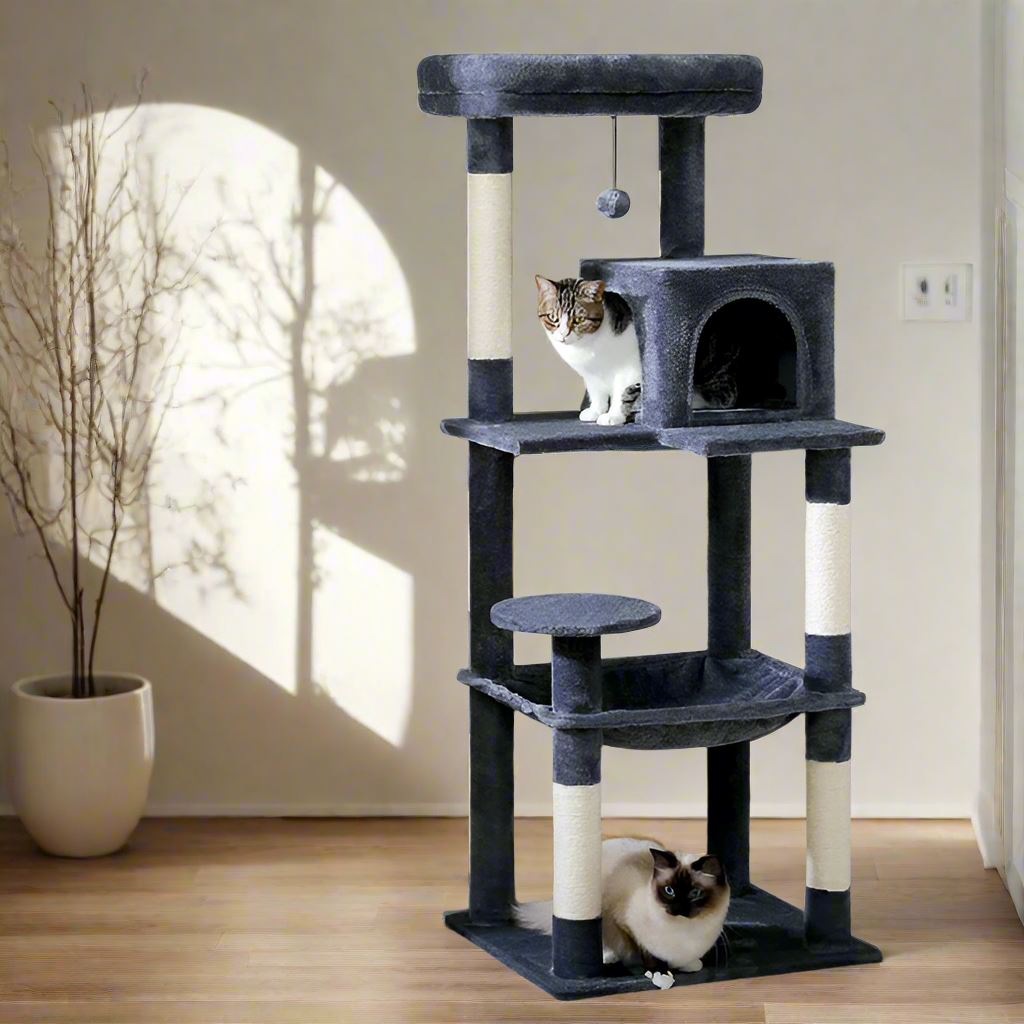 GroomerCatTower™- Bleu Marine